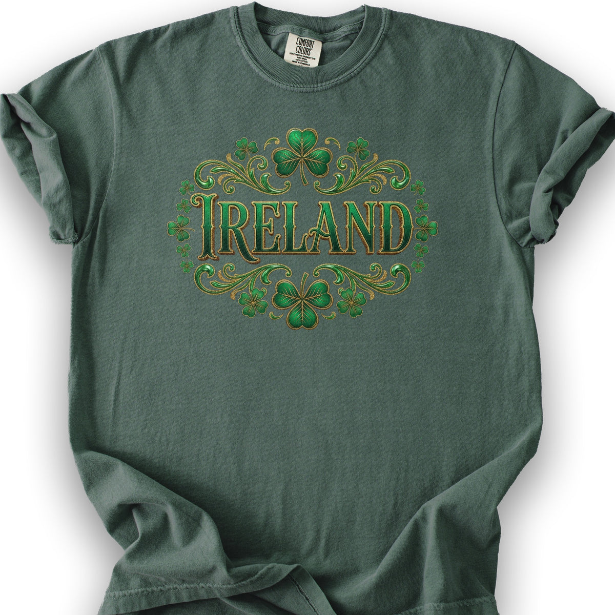 Ireland Shamrock Emblem T-shirt - Blue Spruce