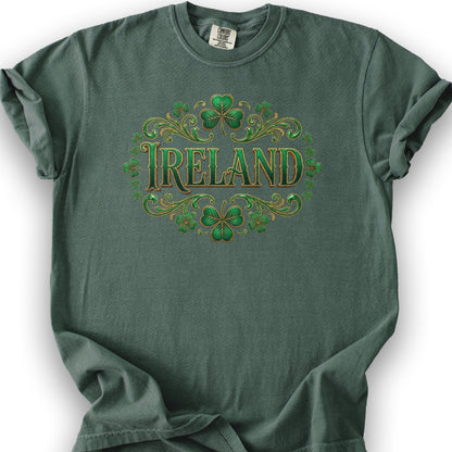 Ireland Shamrock Emblem T-shirt - Blue Spruce
