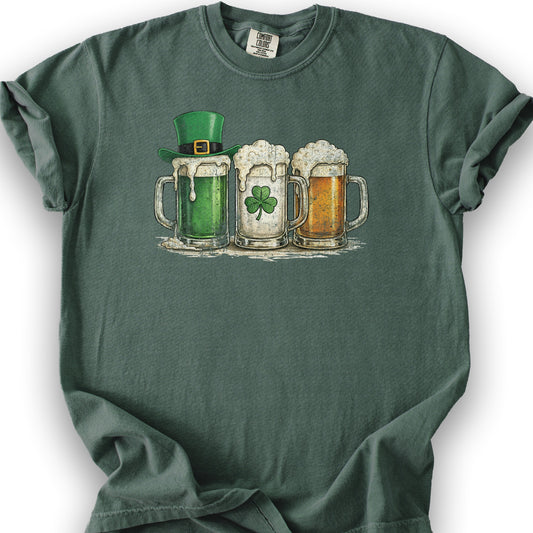 Irish Flag Mugs T-Shirt - Blue Spruce