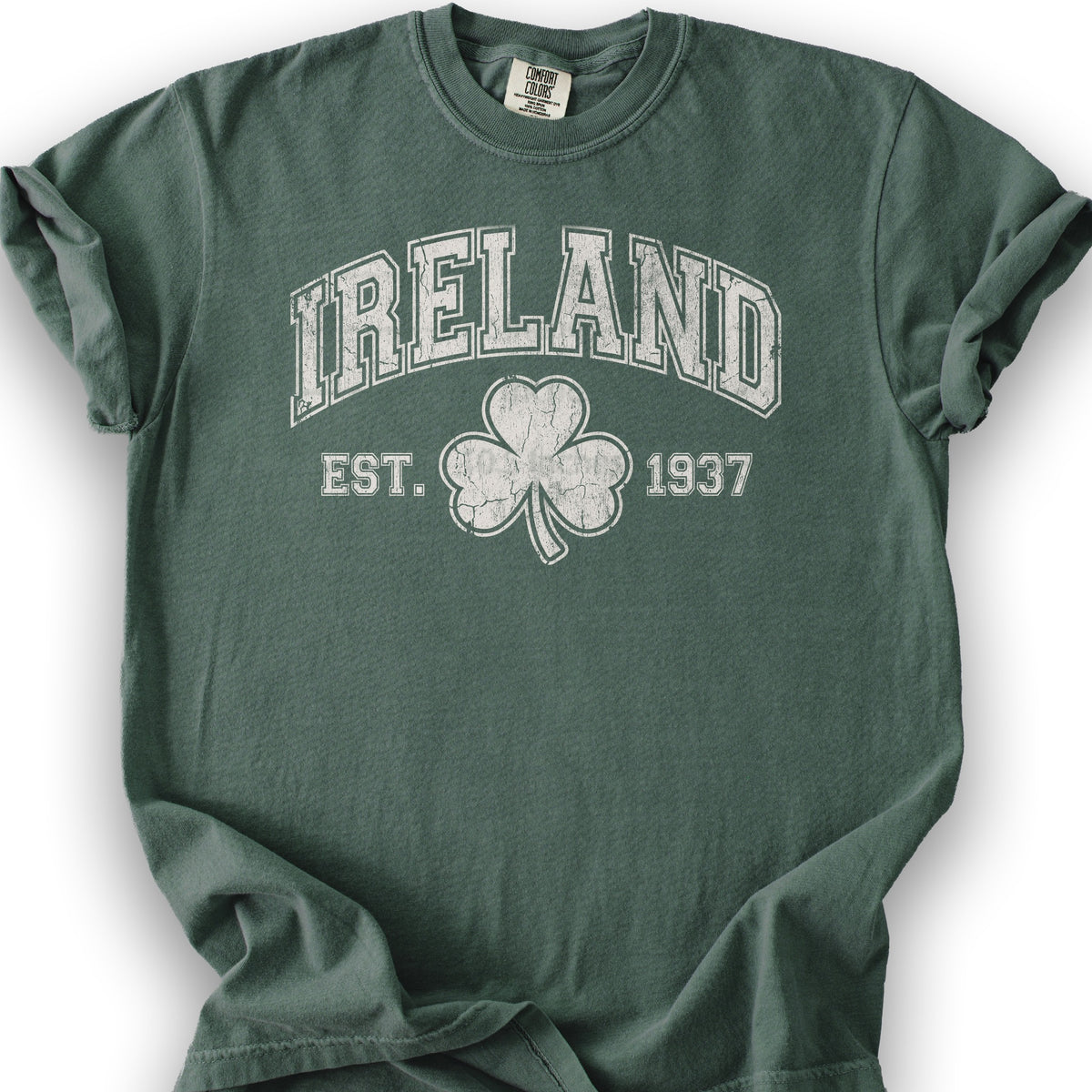 Ireland Vintage Varsity T-shirt - Blue Spruce