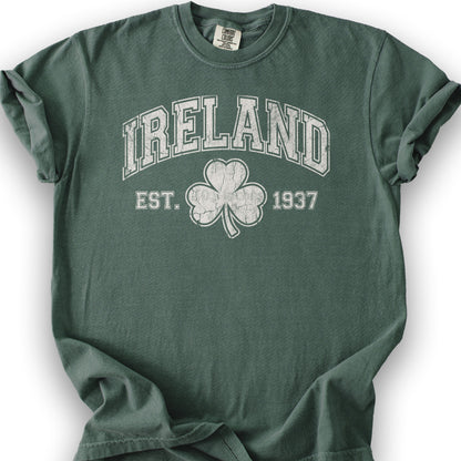 Ireland Vintage Varsity T-shirt - Blue Spruce