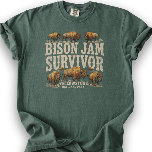 Bison Jam Survivor T-Shirt - Blue Spruce