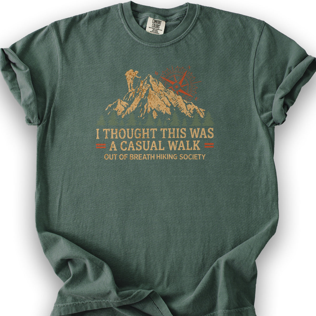 Casual Walk Hiking T-Shirt - Blue Spruce