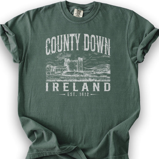 County Down Ireland T-Shirt - Blue Spruce