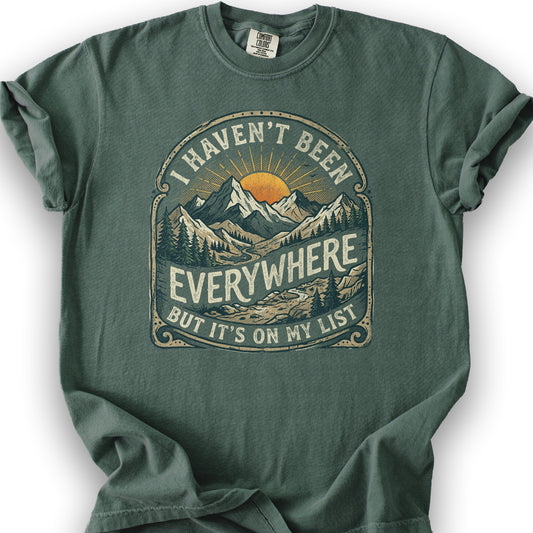 On My List T-Shirt - Blue Spruce