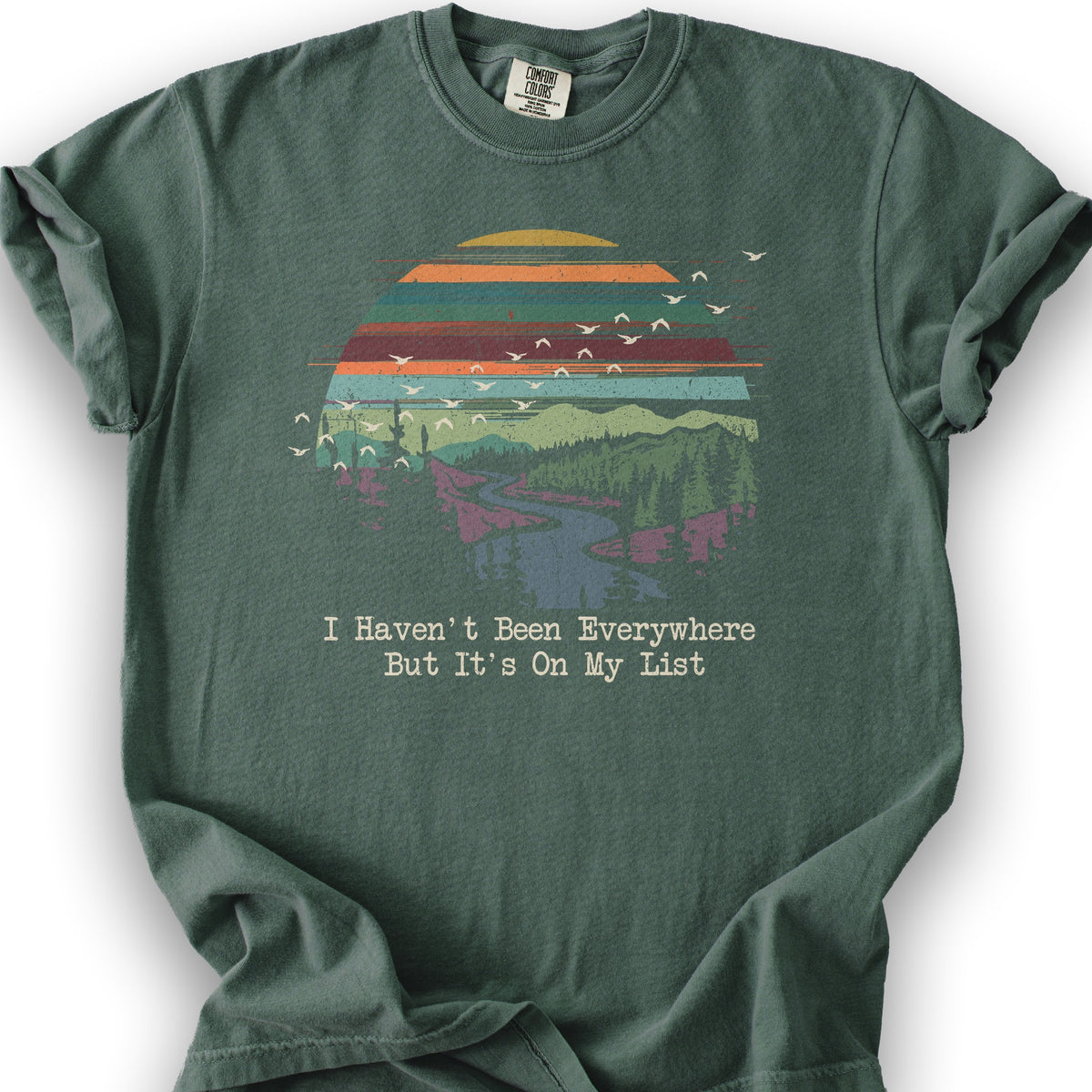 On My List Sunset T-Shirt - Blue Spruce
