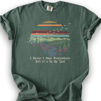 On My List Sunset T-Shirt - Blue Spruce