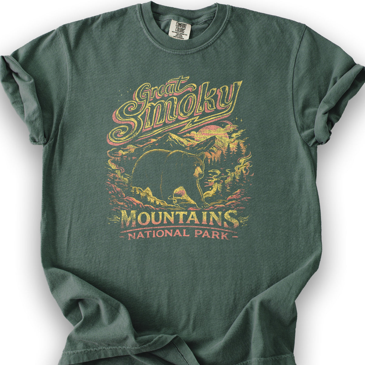Smoky Mountains 80's Blast T-Shirt - Blue Spruce