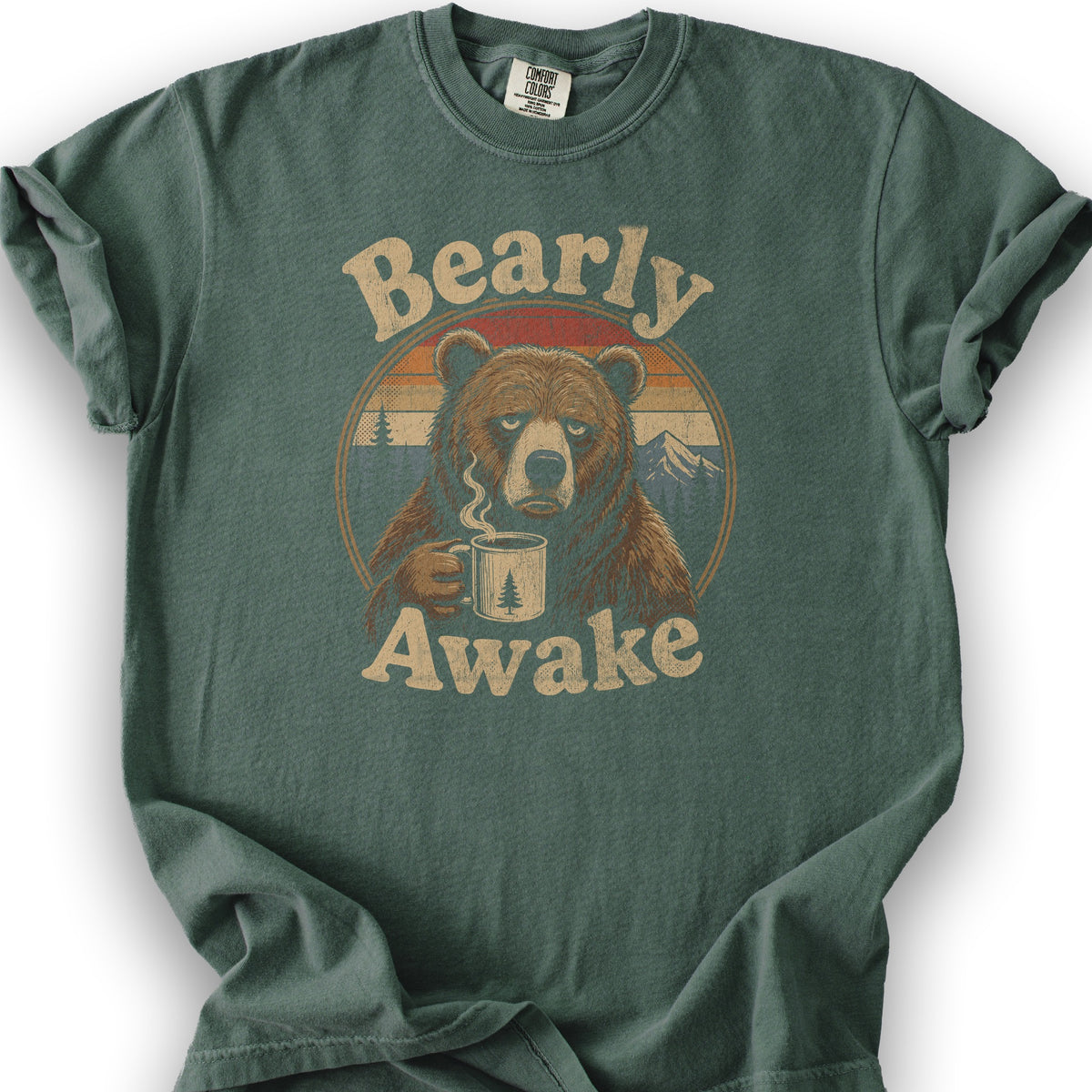 Bearly Awake T-Shirt - Blue Spruce