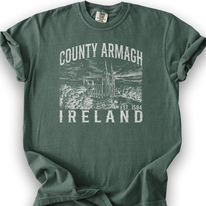 County Armagh Ireland T-Shirt - Blue Spruce
