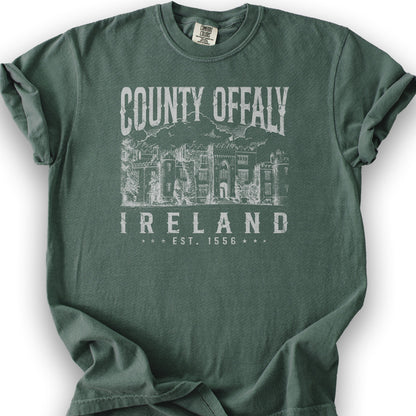 County Offaly Ireland T-Shirt - Blue Spruce