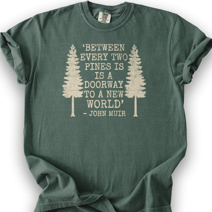 Between Two Pines T-Shirt - Blue Spruce
