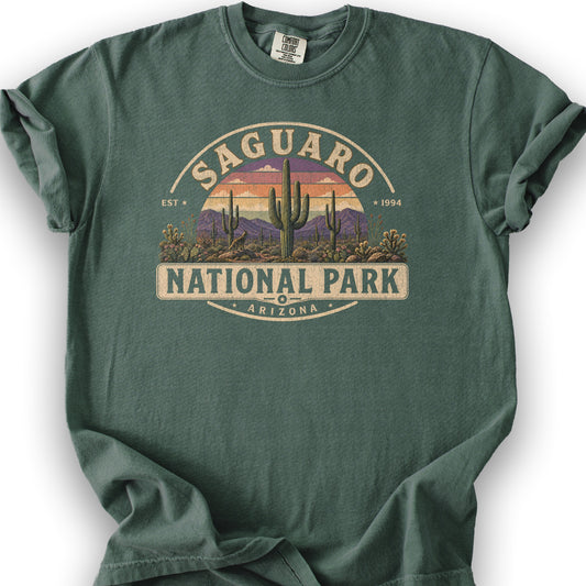 Saguaro Medallion T-Shirt - Blue Spruce