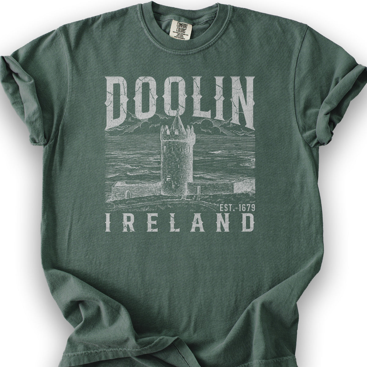 Doolin Ireland Sketch T-Shirt - Blue Spruce