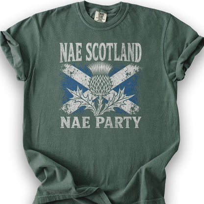 Nae Scotland Vintage Flag T-Shirt - Blue Spruce