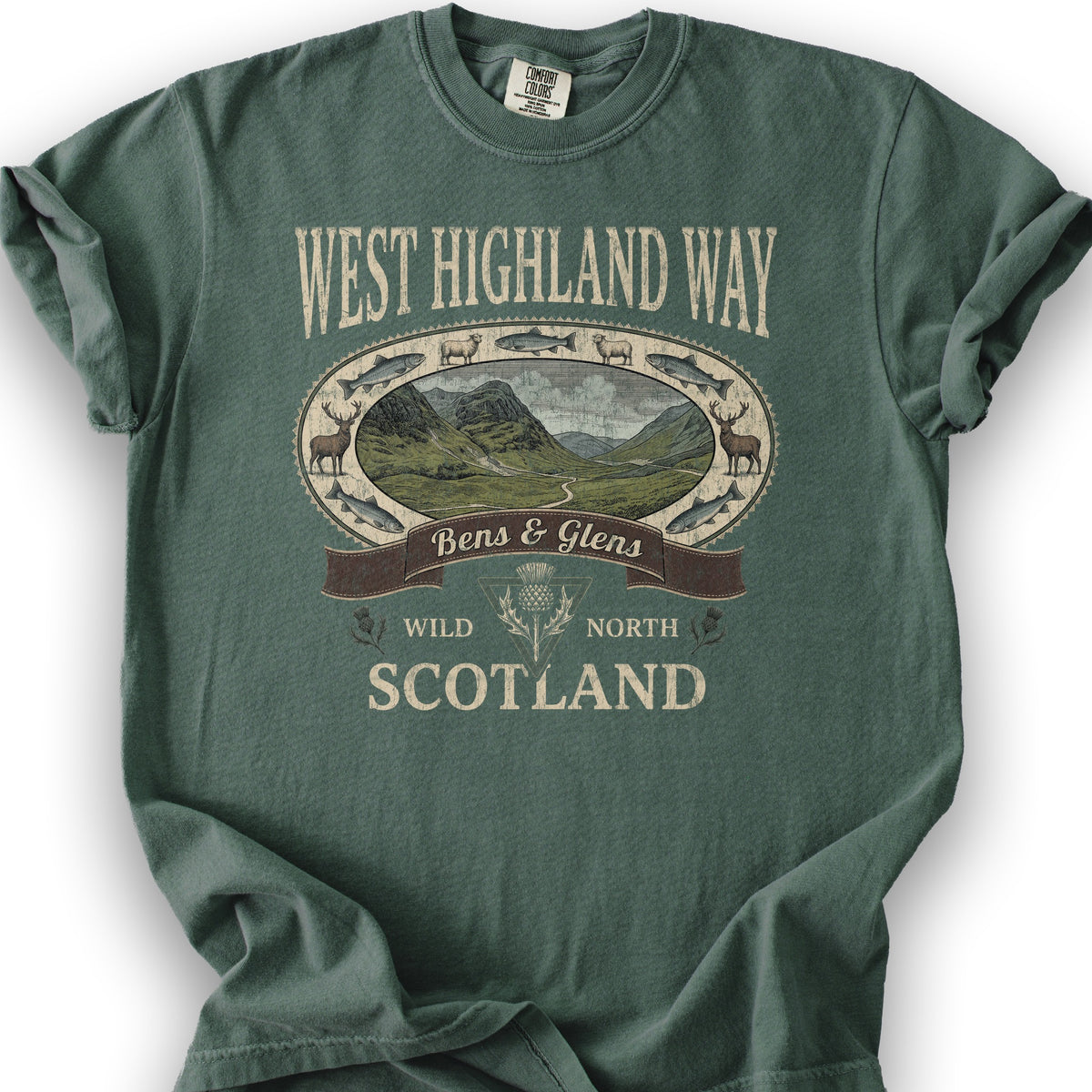 West Highland Way Heritage T-Shirt - Blue Spruce