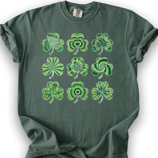 Tie-Dye Shamrocks T-Shirt - Blue Spruce