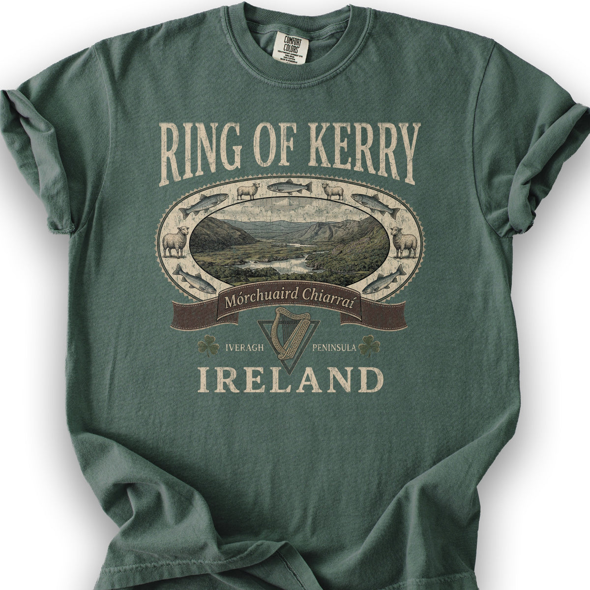 Ring of Kerry Heritage T-Shirt - Blue Spruce