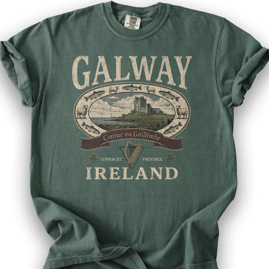 County Galway Heritage T-Shirt - Blue Spruce