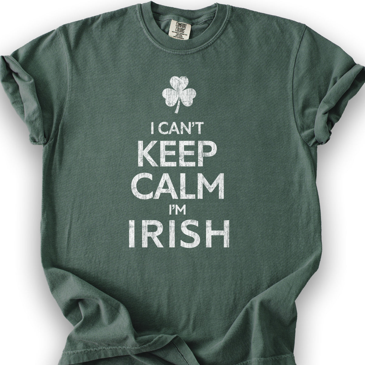 Keep Calm Irish T-Shirt - Blue Spruce
