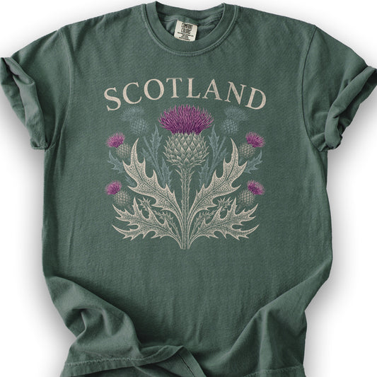 Scotland Thistle Echo T-Shirt - Blue Spruce