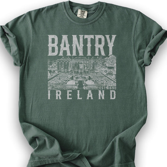 Bantry Ireland Sketch T-Shirt - Blue Spruce