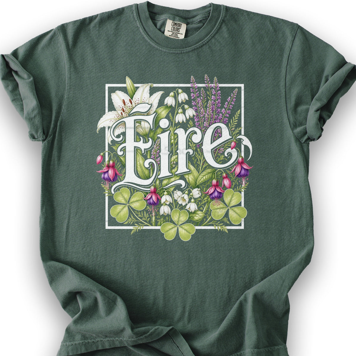 Eire Floral T-Shirt - Blue Spruce