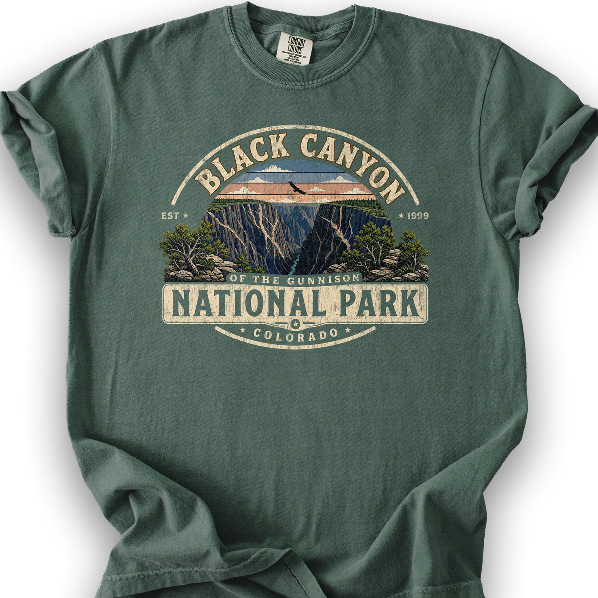 Black Canyon Medallion T-Shirt - Blue Spruce