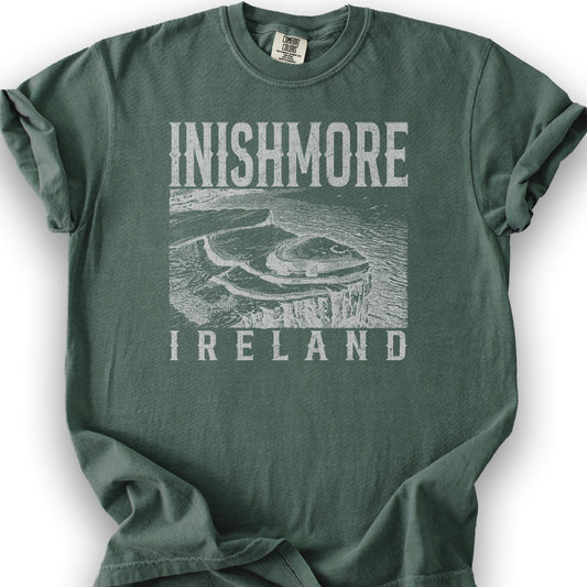 Inishmore Ireland Sketch T-Shirt - Blue Spruce