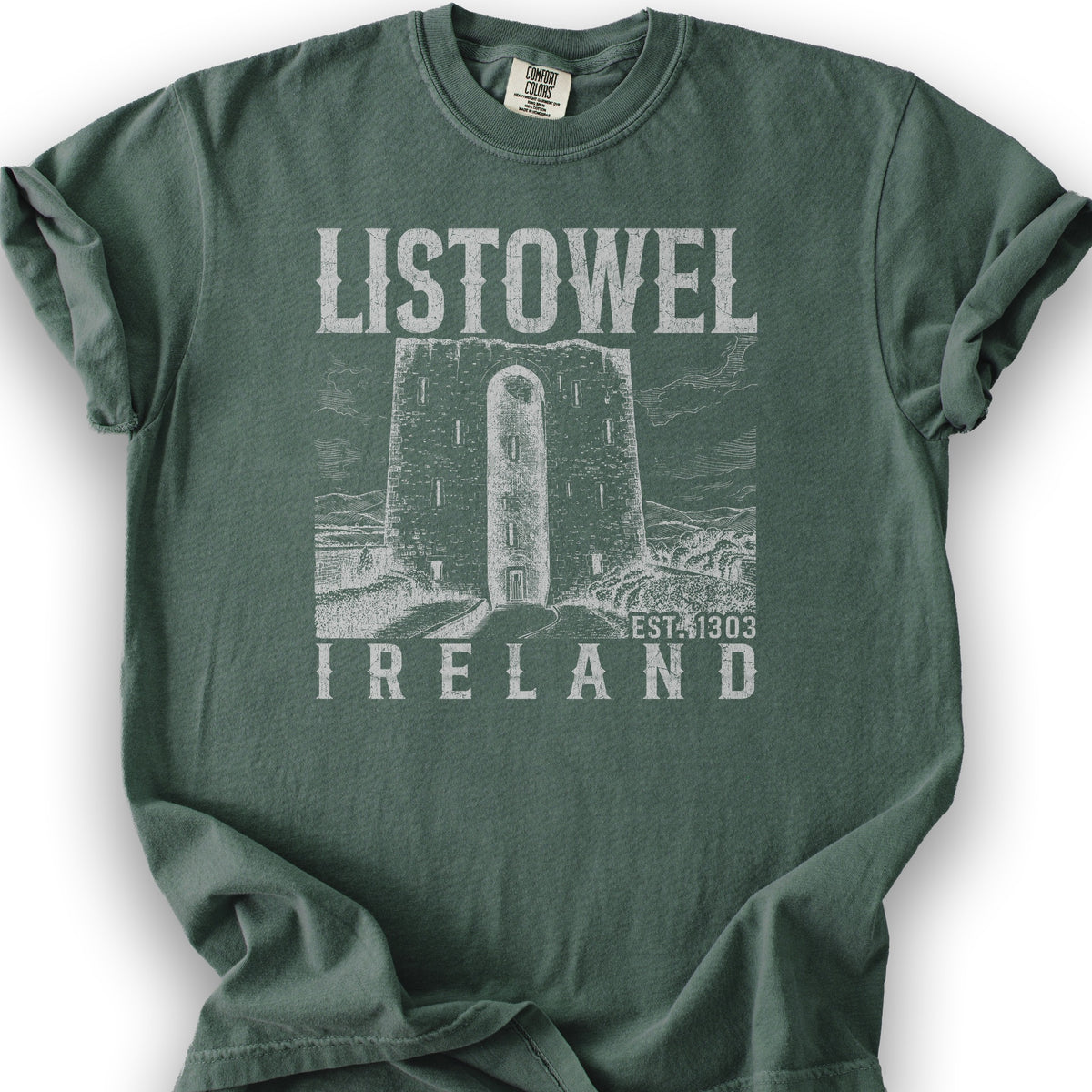 Listowel Ireland Sketch T-Shirt - Blue Spruce
