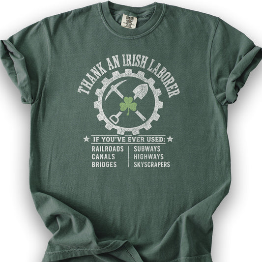 Irish Laborer T-Shirt - Blue Spruce