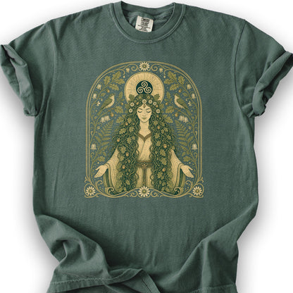 Celtic Goddess T-Shirt - Blue Spruce