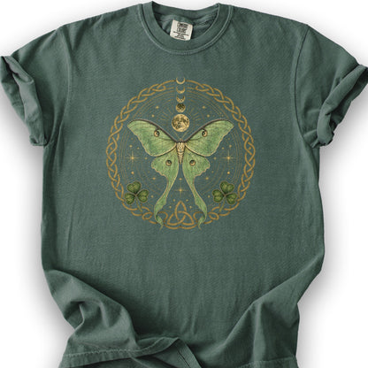 Irish Celestial Moth T-Shirt - Blue Spruce