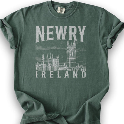 Newry Ireland Sketch T-Shirt - Blue Spruce