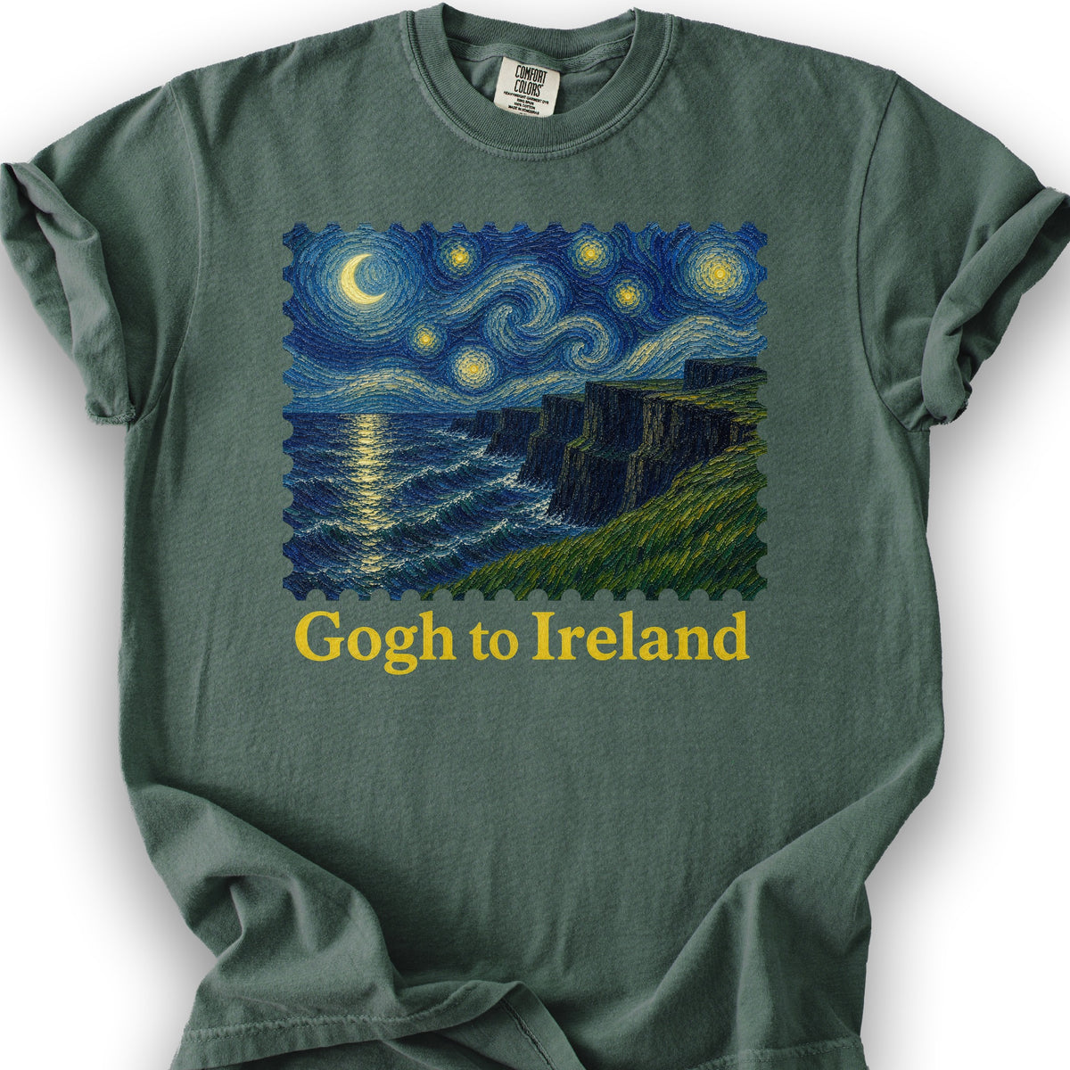 Gogh To Ireland T-Shirt - Blue Spruce