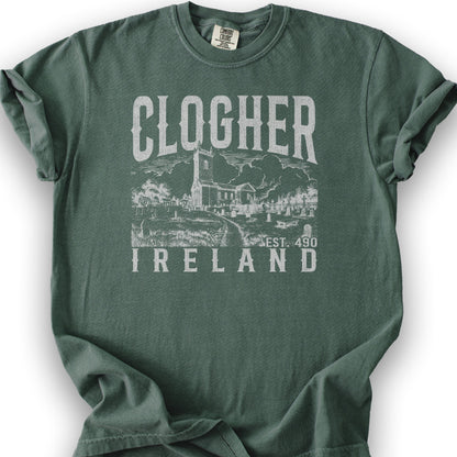 Clogher Ireland Sketch T-Shirt - Blue Spruce