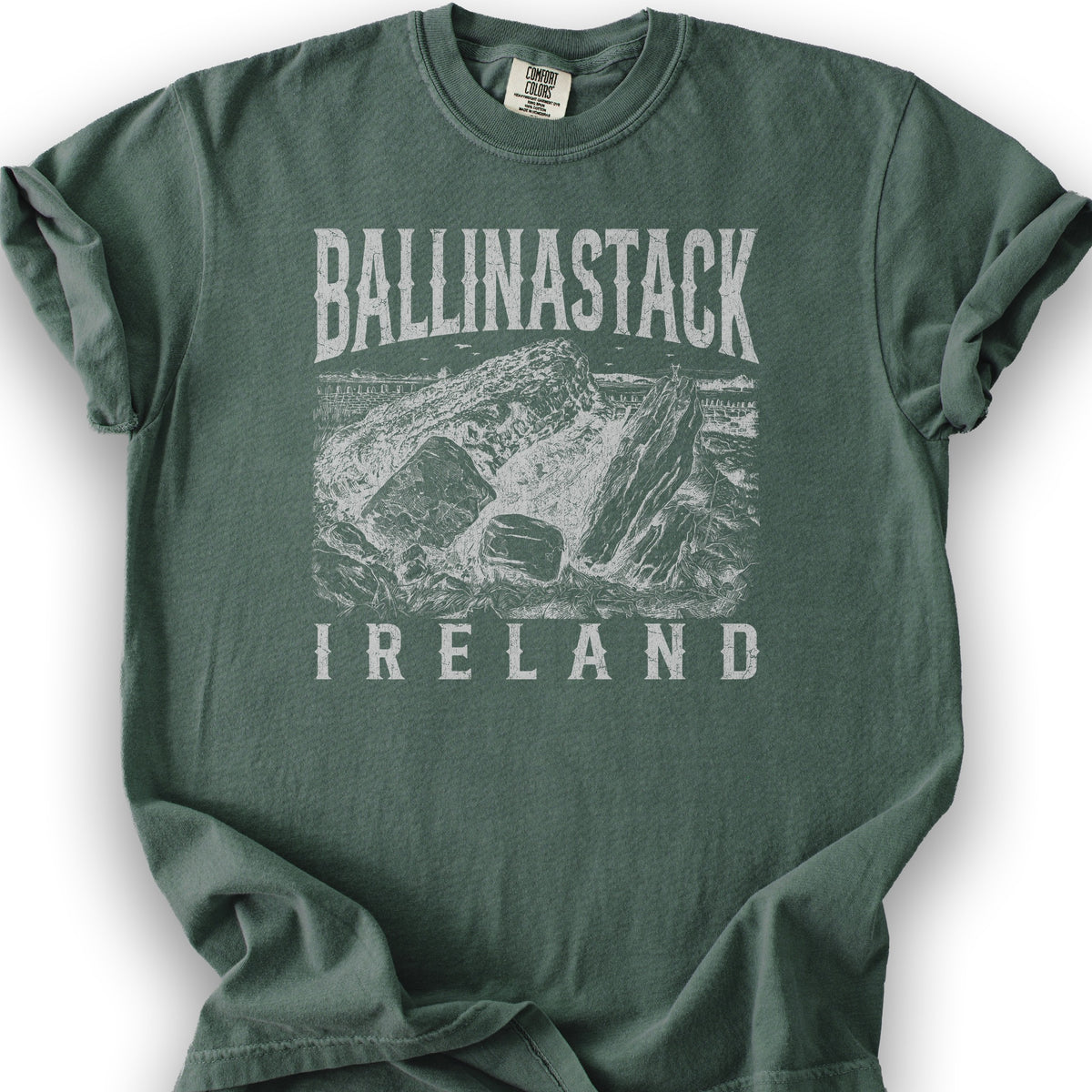 Ballinastack Ireland Sketch T-Shirt - Blue Spruce
