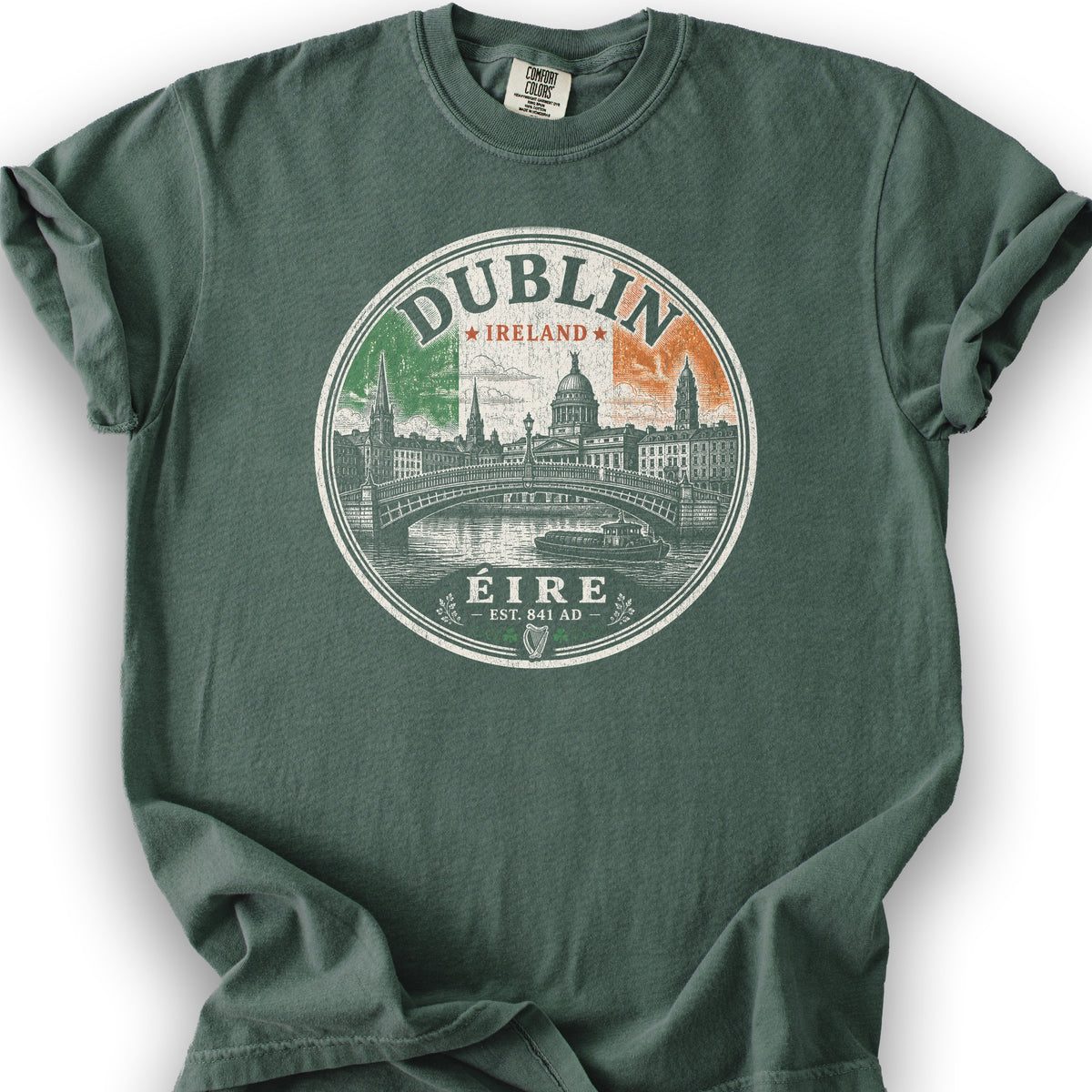 Dublin Badge T-Shirt - Blue Spruce