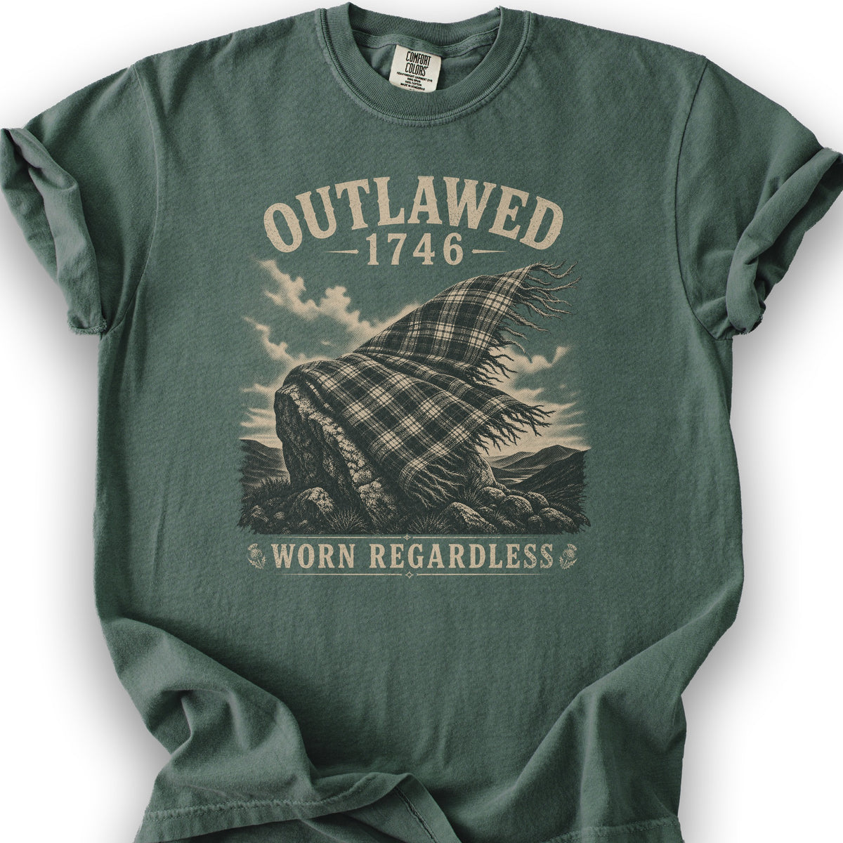 Outlawed Worn Regardless T-Shirt - Blue Spruce
