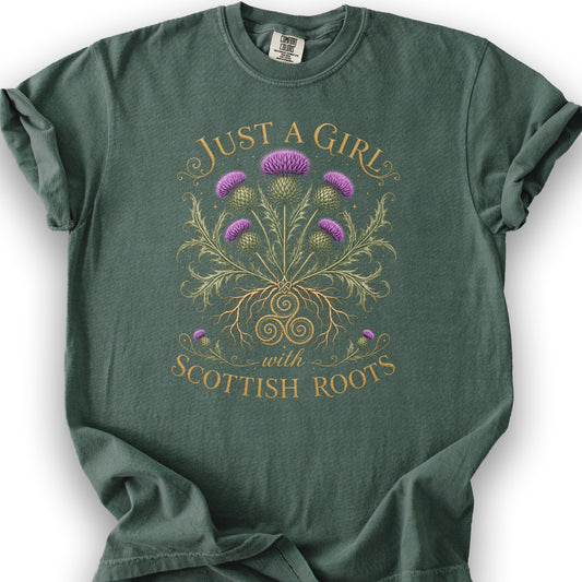 Scottish Roots Girl T-Shirt - Blue Spruce