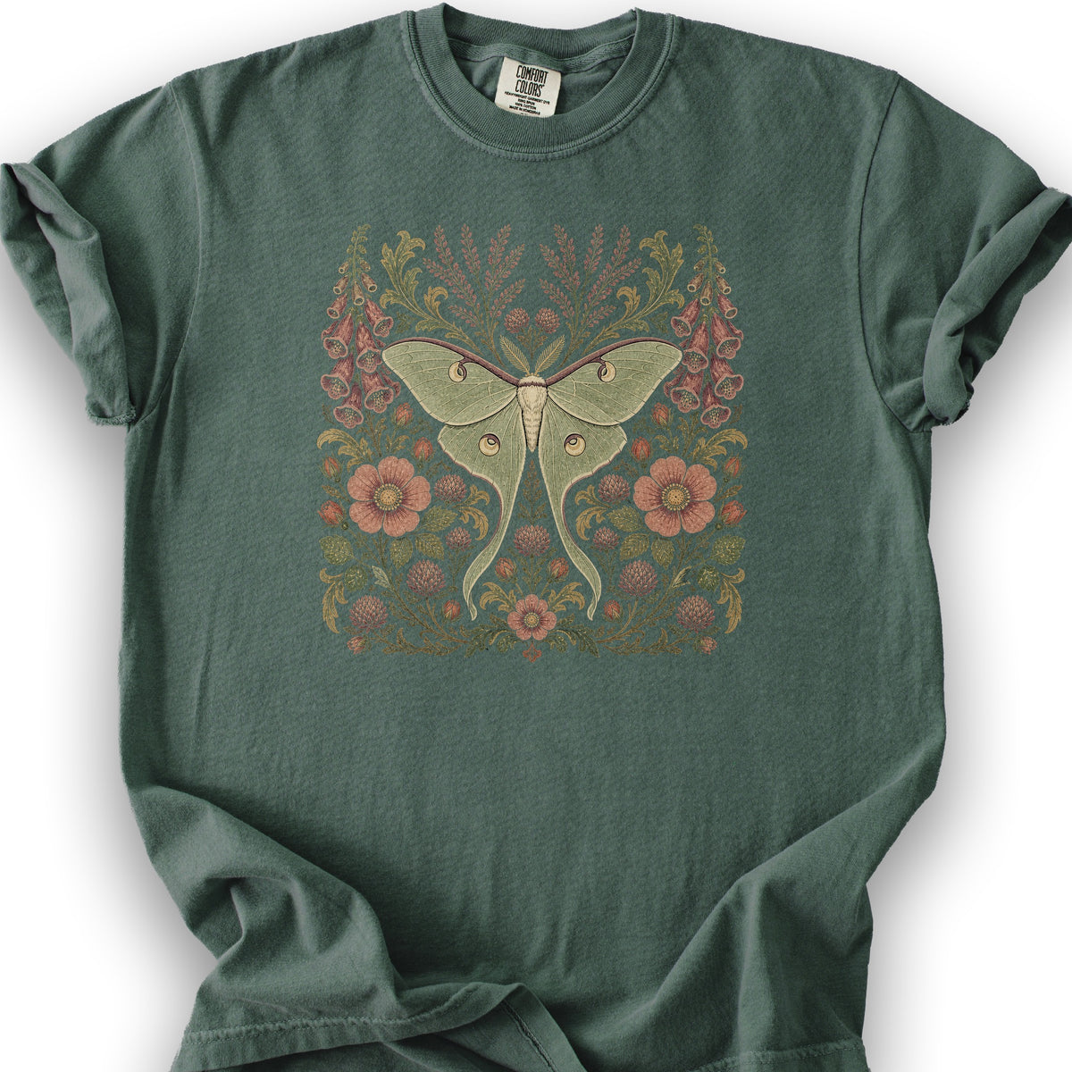 Luna Florals T-Shirt - Blue Spruce