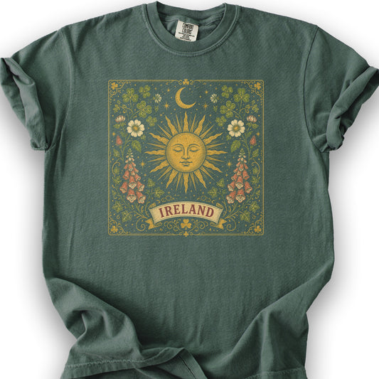 Ireland Celestial Floral T-Shirt - Blue Spruce