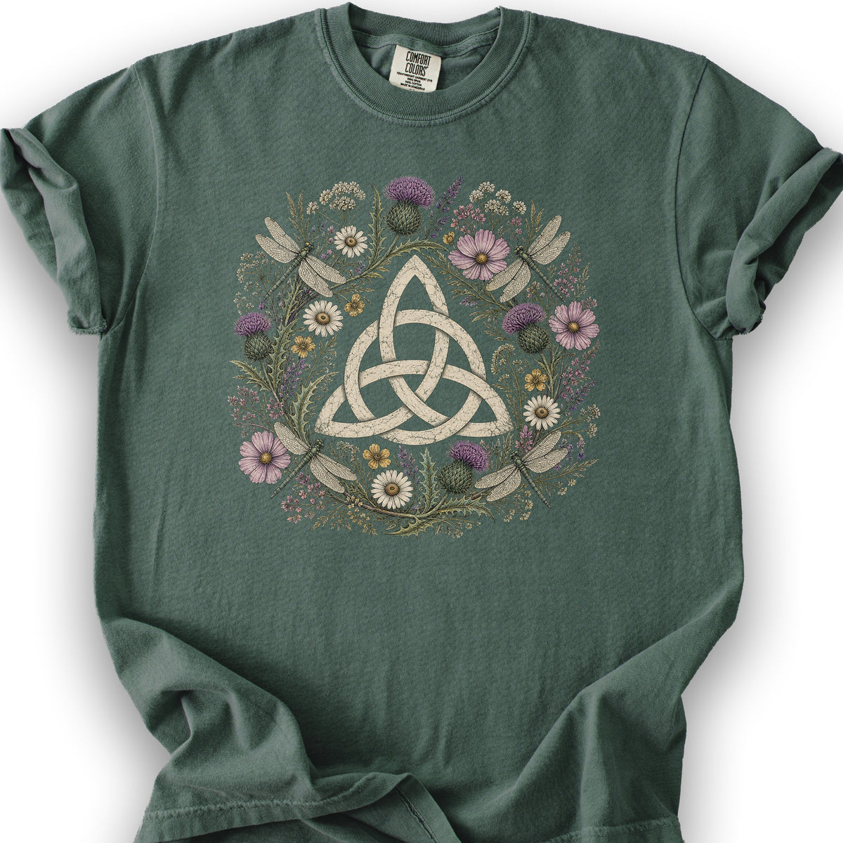 Trinity Knot Wreath T-Shirt - Blue Spruce