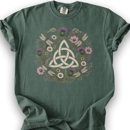 Trinity Knot Wreath T-Shirt - Blue Spruce