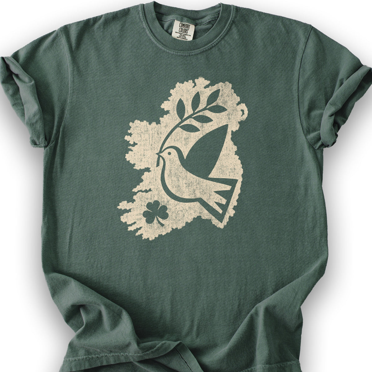 Éire Olive Branch T-Shirt - Blue Spruce