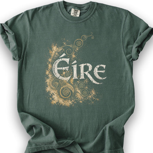 Éire Ancient Spirals T-Shirt - Blue Spruce