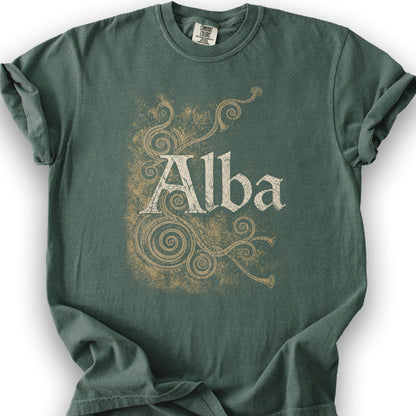 Alba Ancient Spirals T-Shirt - Blue Spruce