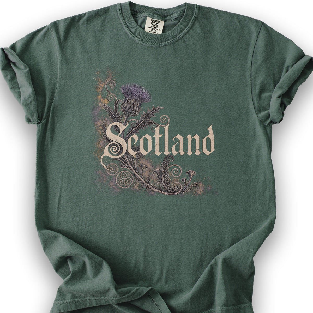 Scotland Ancient Symbols T-Shirt - Blue Spruce