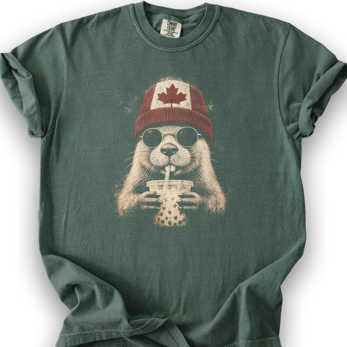 Canada Beaver Attitude T-Shirt - Blue Spruce