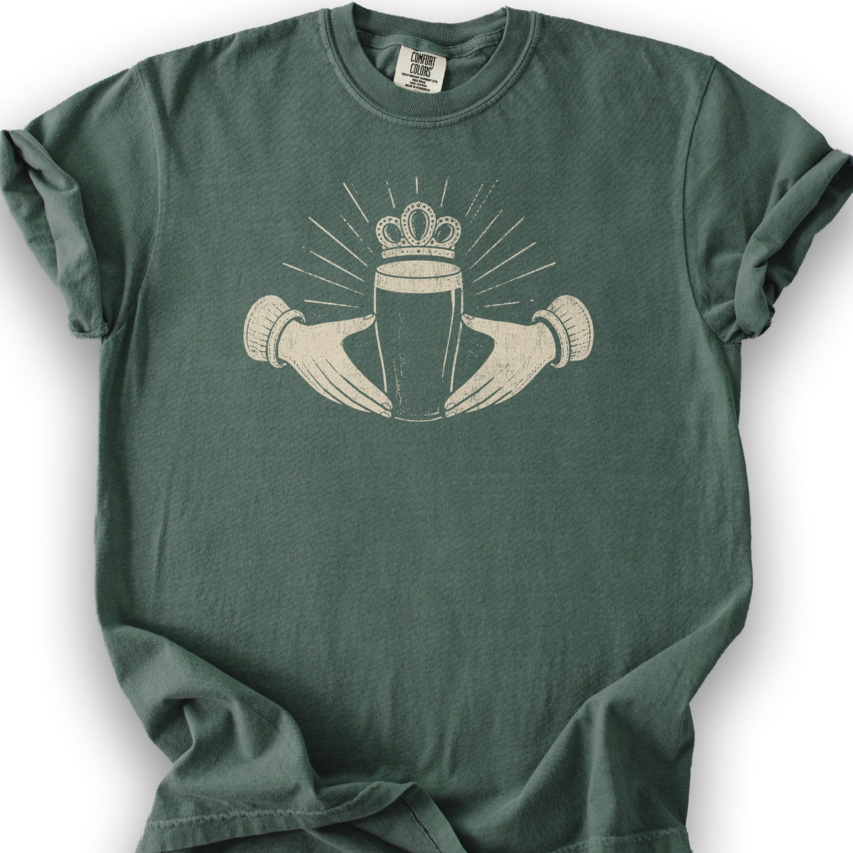 Claddagh Irish Beer T-Shirt - Blue Spruce